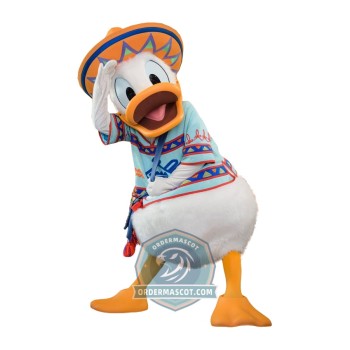 Realistic Halloween Donald Duck Mascot Costume