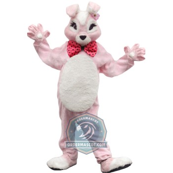Deluxe Pink Easter Bunny Mascot Costume