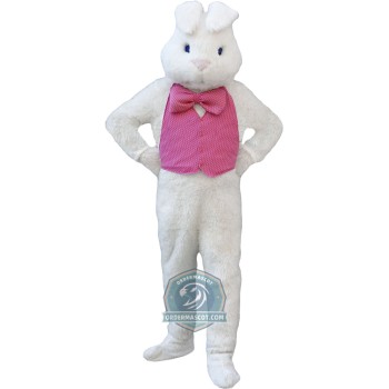 Cute White Easter Bunny Mascot Costume
