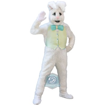 Deluxe Lightweight White Easter Bunny Mascot Costume