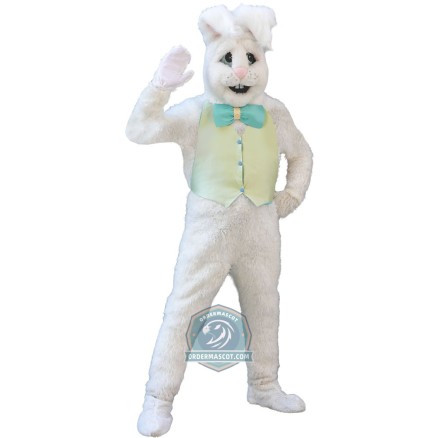 Deluxe Lightweight White Easter Bunny Mascot Costume