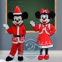 Realistic Christmas Mickey & Minnie Mascot Costume