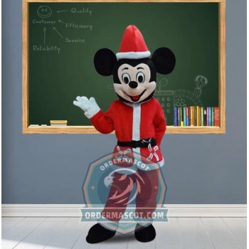 Realistic Christmas Mickey Mascot Costume