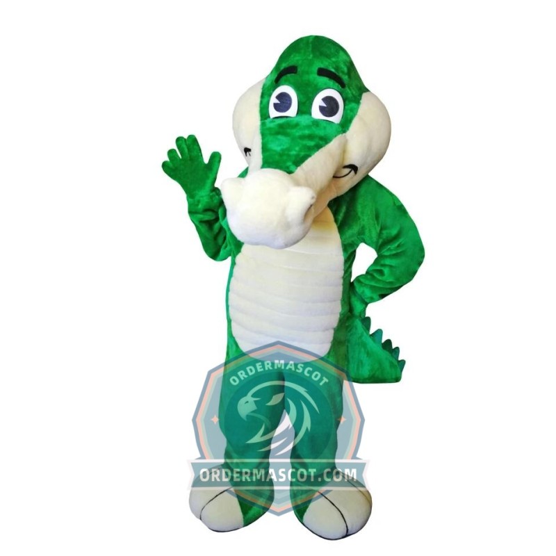 Realistic Friendly Crocodile Mascot Costume