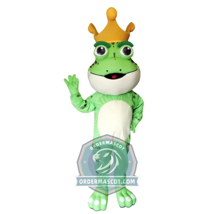King Frog Mascot Costume