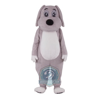 Lovely Grey Dog Mascot Costume