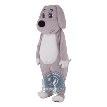 Lovely Grey Dog Mascot Costume
