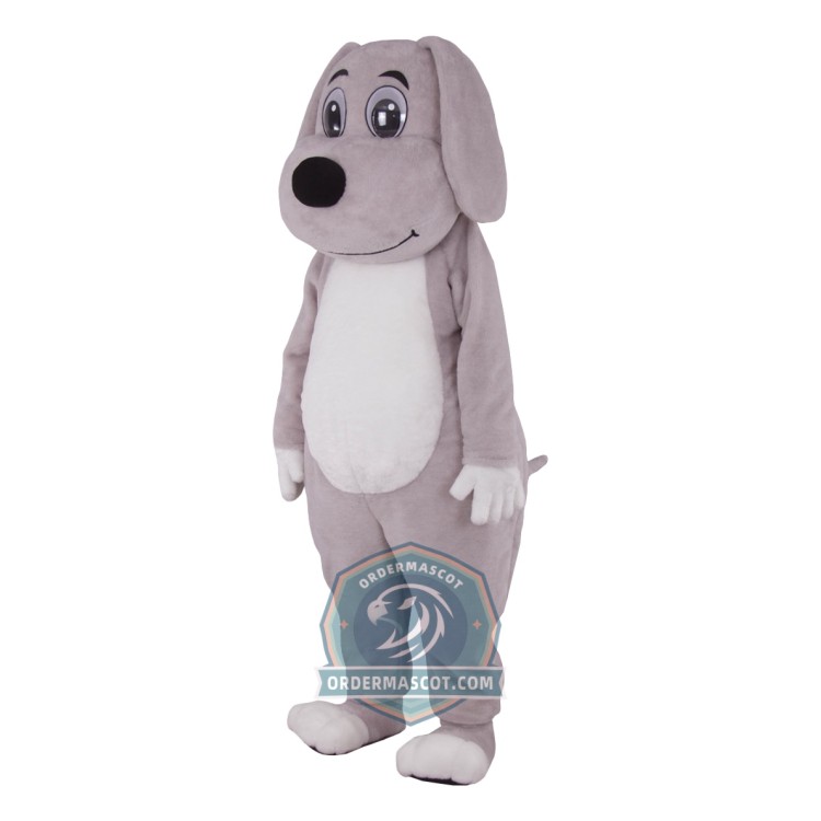 Lovely Grey Dog Mascot Costume