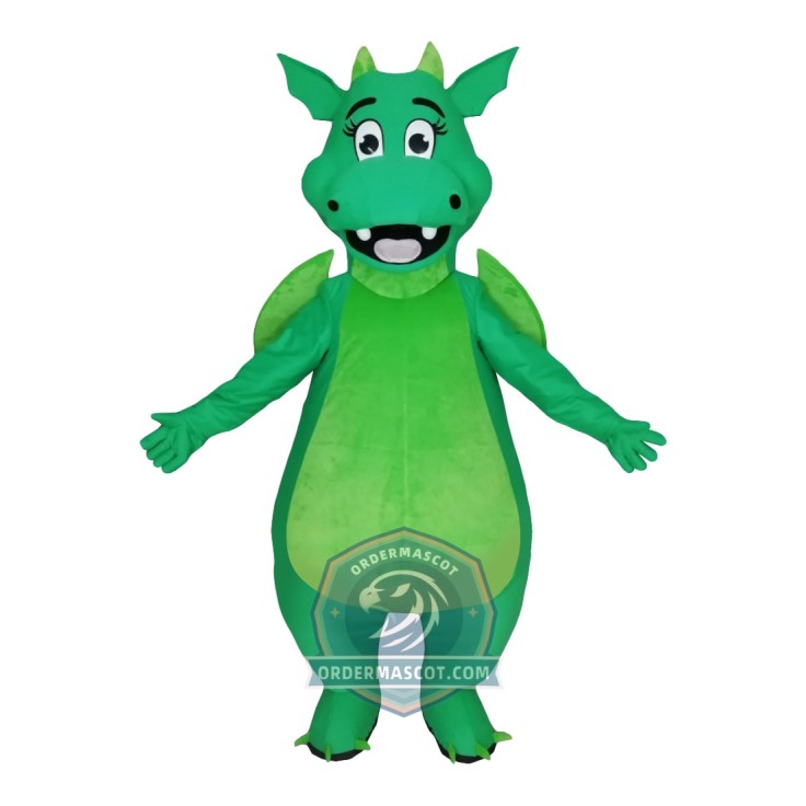 Happy Lightweight Green Dragon Mascot Costume