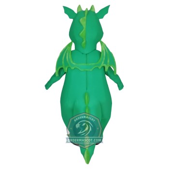 Happy Lightweight Green Dragon Mascot Costume