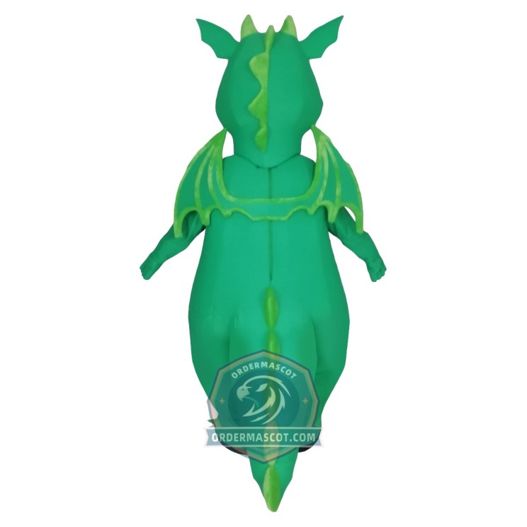 Happy Lightweight Green Dragon Mascot Costume