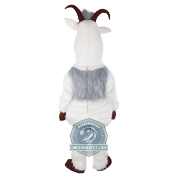 Friendly White Sheep Mascot Costume
