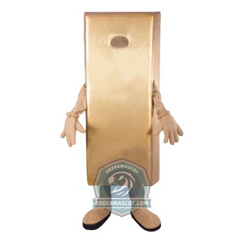 Realistic Gold Bar Mascot Costume