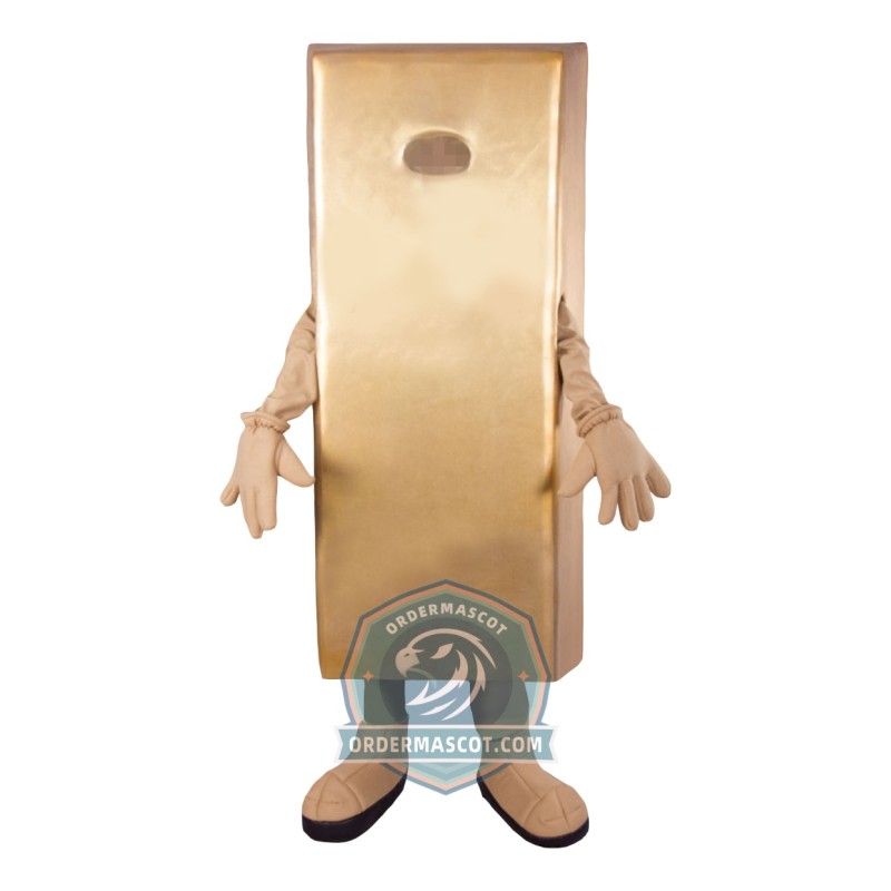 Realistic Gold Bar Mascot Costume
