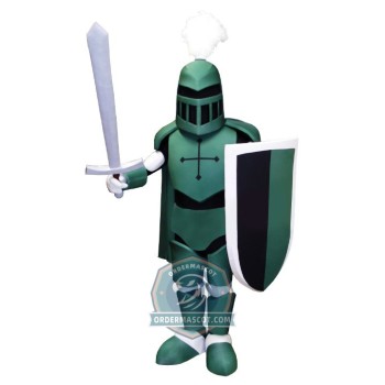 Deluxe Green Knight Warrior Mascot Costume