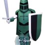 Deluxe Green Knight Warrior Mascot Costume