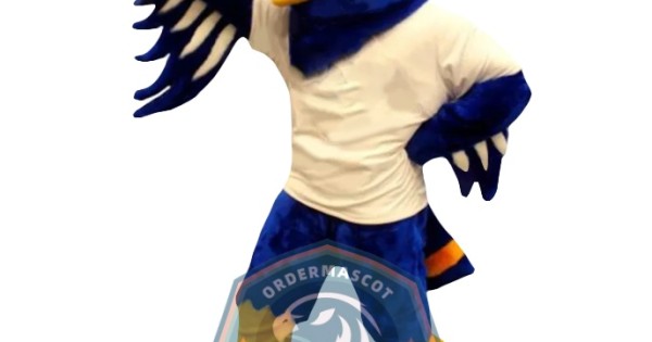 Blue Eagle Mascot Costume For Adult