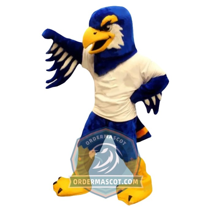 Blue Eagle Mascot Costume For Adult