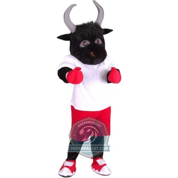 Sport Lightweight Black Buffalo Mascot Costume