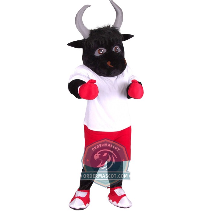 Sport Lightweight Black Buffalo Mascot Costume