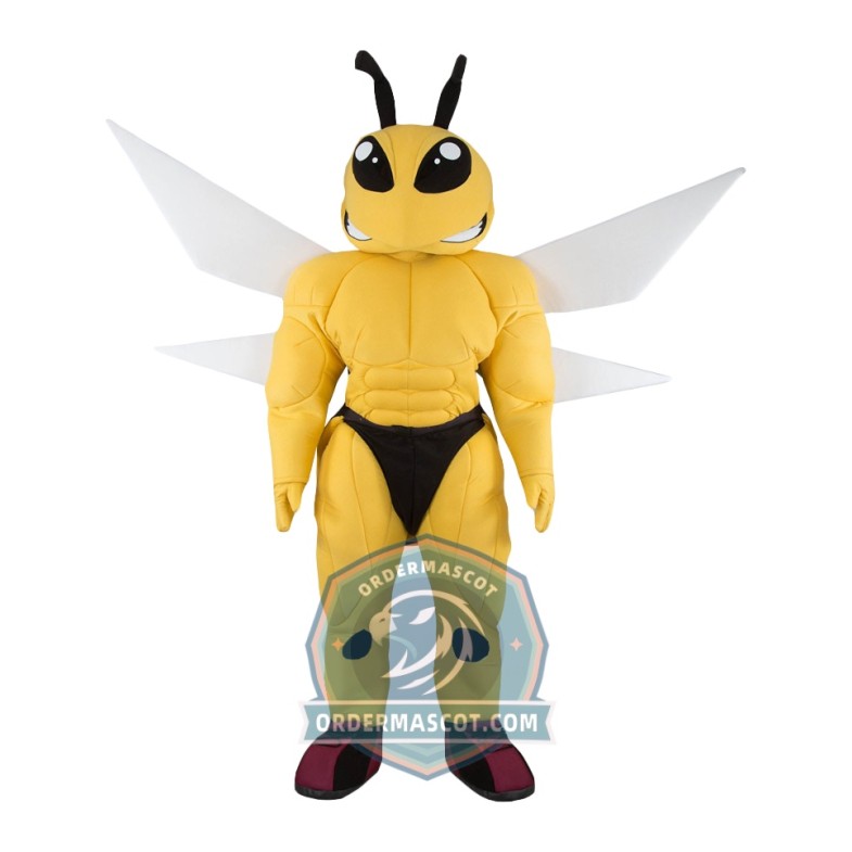 Power Muscular Bee Mascot Costume