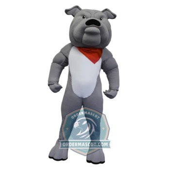Power Muscular Bulldog Mascot Costume