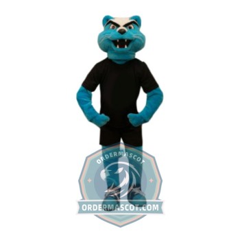 Fierce Blue Panther Mascot Costume