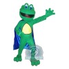 Happy Green Frog Mascot Costume