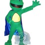 Happy Green Frog Mascot Costume
