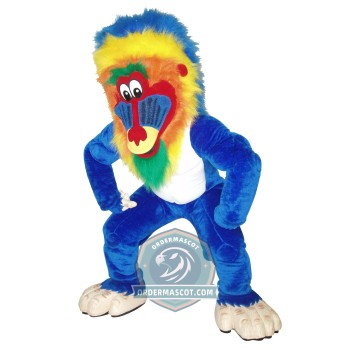 Blue Monkey Mascot Costume
