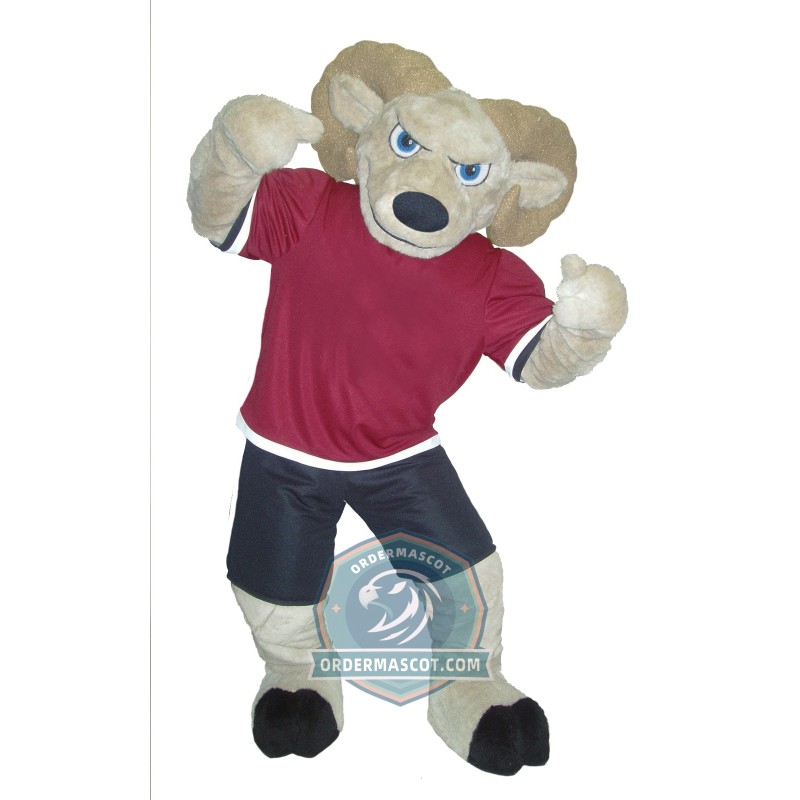 Realistic Sport Ram Mascot Costume For Adult