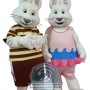 Rabbit Couple Mascot Costume