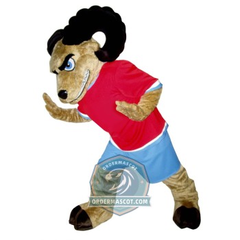 Realistic Fierce Ram Mascot Costume