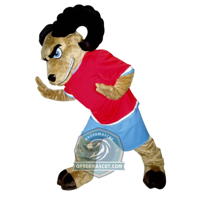 Realistic Fierce Ram Mascot Costume