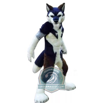Realistic Fierce Wolf Mascot Costume