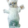 Fierce White Cat Mascot Costume