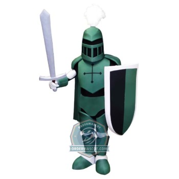 Green Knight Mascot Costume