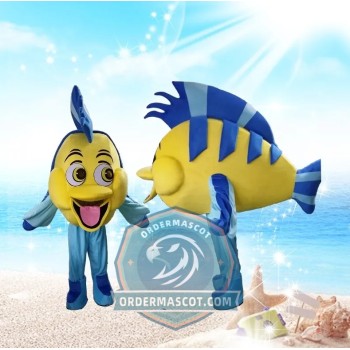 Affordable Cartoon Flounder Fish Mascot Costume