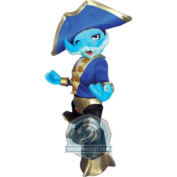 Blue Captain Octopus Mascot Costume