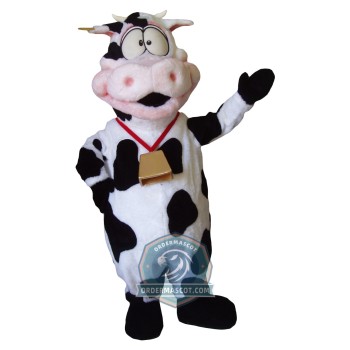 Realistic Happy Cow Mascot Costume