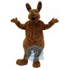 Realistic Happy Kangaroo Mascot Costume