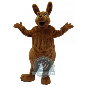 Realistic Happy Kangaroo Mascot Costume
