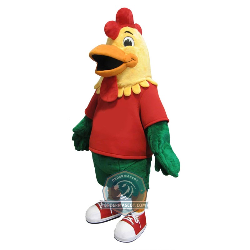 Friendly Rooster Mascot Costume