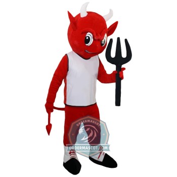 Fierce Red Devil Mascot Costume