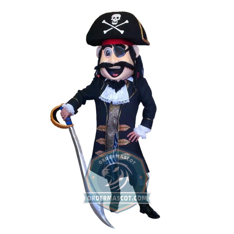Happy Lightweight Pirate Mascot Costume
