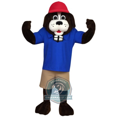Saint Bernard Dog Mascot Costume