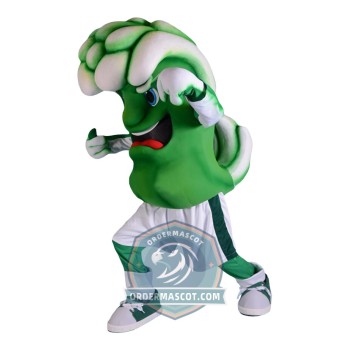 Green Wave Mascot Costume