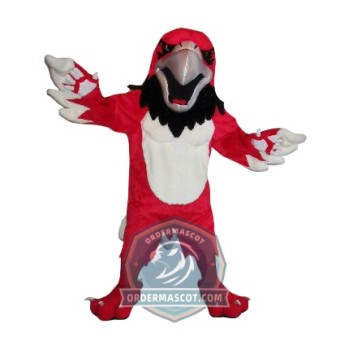 Red Lightweight Hawk Mascot Costume