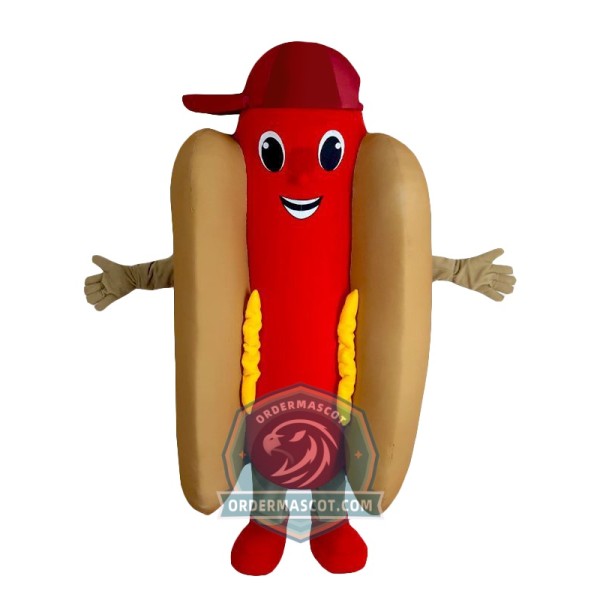 Realistic Hot Dog Mascot Costume
