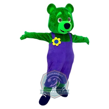 Green Bear Mascot Costume
